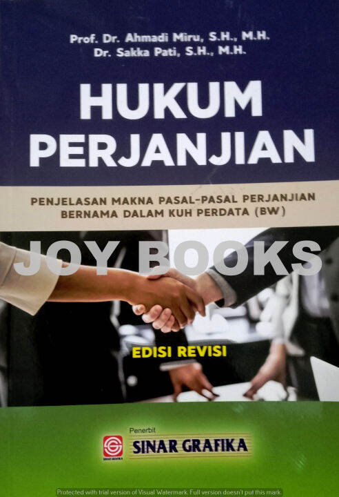 BUKU HUKUM PERJANJIAN PENJELASAN MAKNA PASAL-PASAL PERJANJIAN BERNAMA ...