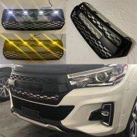 Mgs7ร้อน!!หน้ากากกันชนหน้าตะแกรง Abs สำหรับ Toyota Hilux Rocco 2018 2019 2020ดัดแปลงภายนอกรถไฟ Led