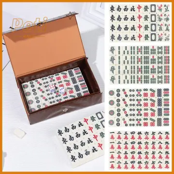 144Pcs/Set Mah-Jong Chinese Entertainment Mahjong Set Game Board