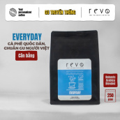 Cà Phê Rang Xay Nguyên Chất Revo Everyday - Gu vị quốc dân - Chuyên dùng pha phin - Mix Robusta & Arabica - gói 250gr
