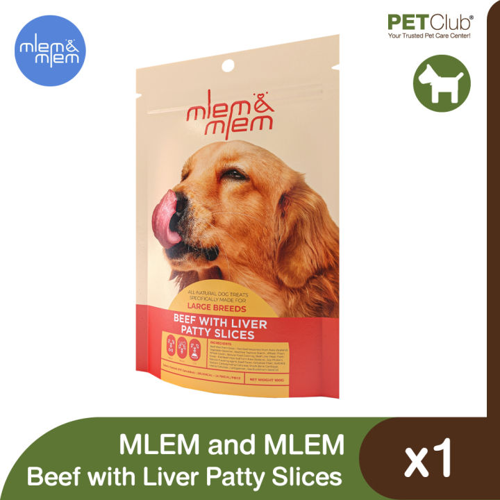 petclub-mlem-amp-mlem-beef-with-liver-patty-slices-บีฟวิทลิเวอร์แพตตี้สไลซ์-สำหรับสุนัขพันธุ์ใหญ่-100g