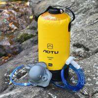 【CW】 12L Upgraded Outdoor Hiking Camping Shower Pressure Foot Nozzle Bathing