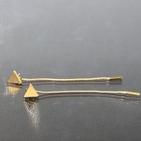 Korean Version of Fashion Triangle Earrings Tassel Chain Earrings Simple Geometric Lady Earrings