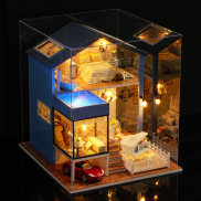 HCMNhà búp bê DIY Doll House- SEATLE- TẤM CHE BỤI KEO DỤNG CỤ CÓT NHẠC