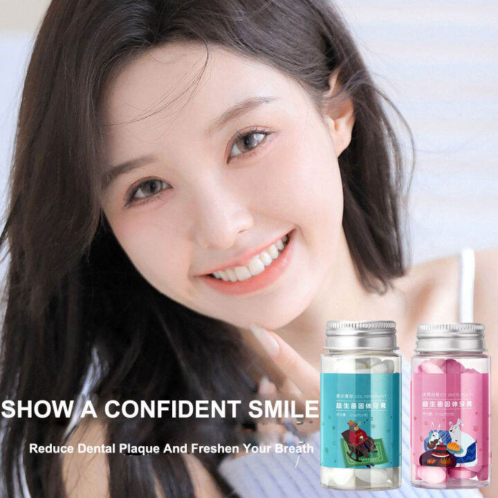 Probiotics solid toothpaste particles Chewing fruit flavor fresh breath ...