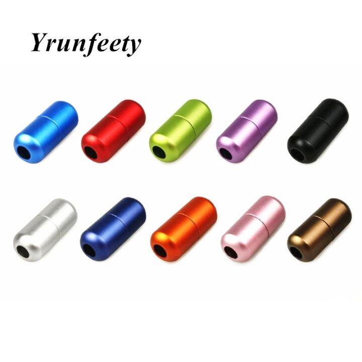 2023 New 2 Pcs/Set Elastic Laces Clasps Metal Capsule Lock Buckles Tip