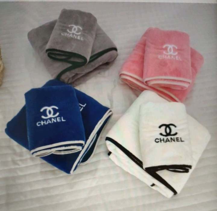 CHANEL Towel Set of 3 (Red, White, Black) 30×30cm Promo Gift