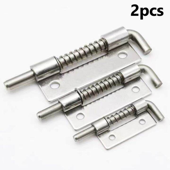 2pcs Spring Loaded Latches Security Barrel Bolt Latch Tone Door Cabinet ...