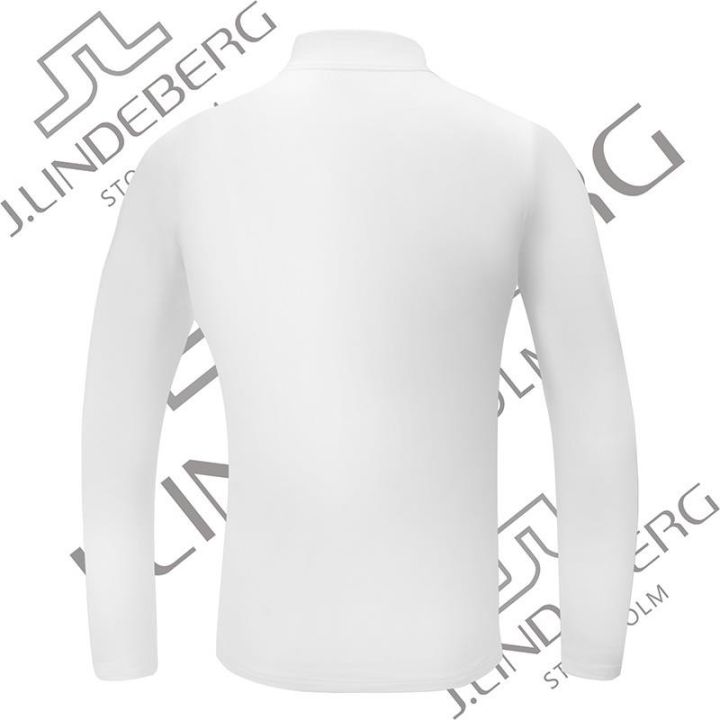 j-lindeberg-เสื้อยืดคอเต่าผ้าฟลีซสีทอง