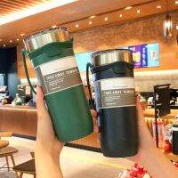 Double-Layer Stainless Steel Vacuum Flask 710ml Coffee Cup Fashion Car Airless Bottle Travel Mug With Non-Slip Box Dropshopping