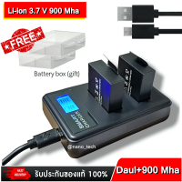 แท่นชาร์จ Battery Charger Dual LCD พ้อมแบต Li-ion PG 900 Mha For EKEN For SJCAM SJ4000 FOR Nanotech