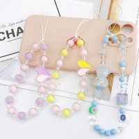 Beads Phone Strap Anti Drop Wrist Strap Keychain Little Bear Mobile Chain Phone Case Chain Mobile Phone Chain