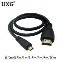 Kabel adaptor HDTV kabel kompatibel mikro HDMI 2.0 3D 4k 1080P kecepatan tinggi untuk HDTV PS3 XBOX PC kamera 1m 1.5m 2m 3m