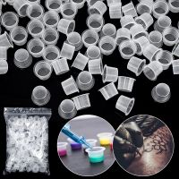 【CW】►✾  500Pcs S/M/L Plastic Ink Cups Microblanding Eyebrow Permanent Makeup Pigment Holder Caps Tattoos Supplies