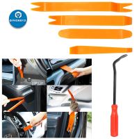 PHONEFIX 5Pcs Auto Trim Removal Tool Kit Automobile Nail Puller Panel Door Clip Trim Dash Audio Removal Pry Repair Tool