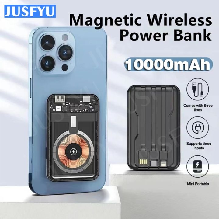 10000mAh Power Bank Fast Charging Wireless Magnetic Portable Charger  External Battery Pack for iPhone 14 13 12 Pro Max Macsafe 