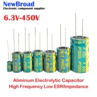 2-50pcs 10V 16V 25V 35V 50V High Frequency Low ESR Aluminum Capacitor 100UF 220UF 330UF 470UF 680UF 1000UF 1500UF 2200UF 3300UF