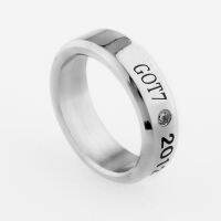 Kpop GOT7 Duan Yieun Wang Jiaer S Ring With Diamonds In Titanium Steel