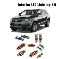 For Audi Q7 4l 2005 2006 2007 2008 2009 17pcs Error Free White Car LED Interior Light Bulbs Kit Fit Map Dome License Plate Lamp