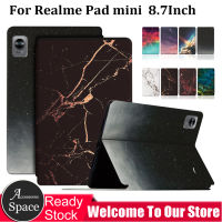 ที่มีคุณภาพสูงหนัง PU ปลอกสำหรับ Realme Pad มินิแท็บเล็ตกรณี Realme Mini RMP2105 8.7 "ลื่นพลิกยืนปกท้องฟ้าหินอ่อนสไตล์