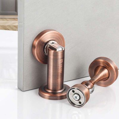 Invisible Door Stopper Door Suction Punch Suction Door Touch Strong Magnetic Anti-collision Stainless Steel Red Ancient Black Door Hardware Locks