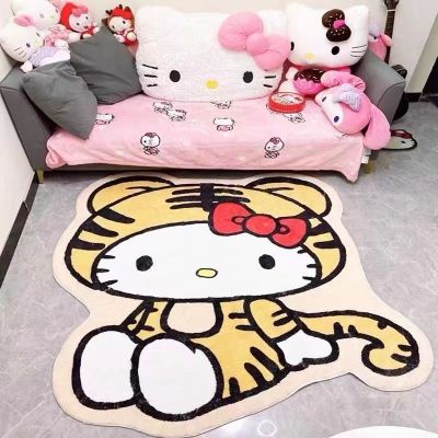 40Cm 60Cmsanrio Hello Kitty Cartoon Carpet Floor Mat Cute Pink Slip Resistant Bedroom Bibulous Kawaii Room Decoration Girls Gift