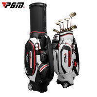 PGM Golf Bag Men Ball Duffle Bag Women Travel Retractable Bag Tour Lightweight With Wheels Rain Waterproof Cover Rollers Ball Cap