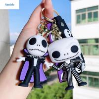 LOUISIS ฝันร้ายก่อน ฝันร้ายก่อนพวงกุญแจ แจ็ค skellington แจ็คโครงกระดูก พวงกุญแจแจ็ค skellington ของขวัญเครื่องประดับอัญมณี สามผี ของขวัญวันเกิดของขวัญ