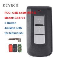 【☄New Arrival☄】 xian9 Keyecu กุญแจรีโมตอัจฉริยะ2ปุ่ม433Mhz Id46 Pcf7952สำหรับ Mitsubishi Lancer Outlander Asx Fcc: G8d-644m-key-e