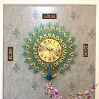 Luxury Peacock Wall Clock European Style Living Room Clocks Home Silent Wall Clock Fashion Electronic Quartz Clock