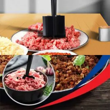 Meat Chopper Heat Resistant Meat Masher Food Grade ABS Plastic Hamburger  Chopper Cookware Utensil Ground Beef Tool Kitchen Accessories Meat Smasher  