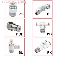 1PCS High Quality White PC/PCF/PL/SL/PB Type Air Hose Rapidities Pipe Quick Release Pneumatic Fitting.