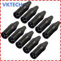 Professional 10Pcs XLR 3Pin ชาย DIY สายออดิโอ Mic ตัวเชื่อมต่อ Solder ปลั๊กไมโครโฟนอะแดปเตอร์