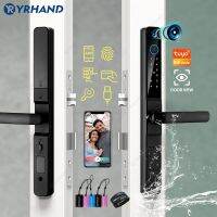 YRHAND IP66ตาแมวตาแมวกันน้ำตาแมวอะลูมิเนียมล็อคประตูบานเลื่อนรหัสผ่านดิจิตอลล็อคอัจฉริยะ Wifi Tuya