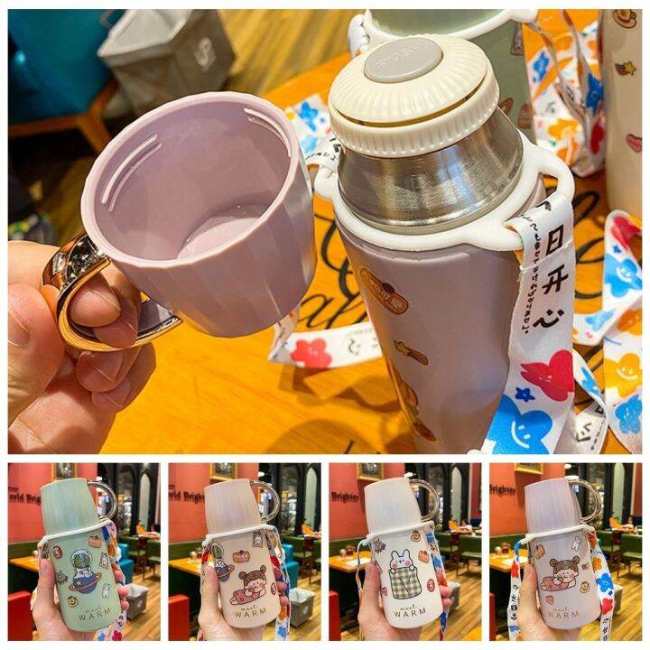 heat-preservation-304-stainless-steel-portable-thermos-cute-thermal-flask-insulated-cups-cartoon-vacuum-cup-with-belt