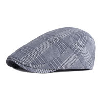 Wuaumx Casual Beret หมวกผู้ชายผู้หญิง Cabbie Visor Herringbone Peaked หมวกลายสก๊อต Ivy หมวกแบนฤดูใบไม้ผลิฤดูร้อน Duckbill หมวก Gorras