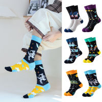 Funny Outer Space Socks Novelty Cotton Couple Socks Middle Tube Cartoon Alien Socks Lot 6 Pairs Mens Fashion Accessory