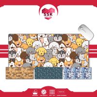 Dogs Pattern Design Extended Mousepads | Deskmat | Long Mousepad | Gaming