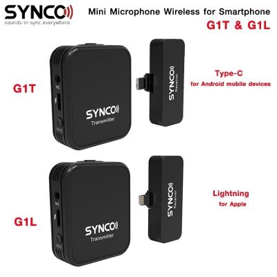 ไมโครโฟน Mic wireless SYNCO WAir-G1T for Type-C/G1L for Lighting ไมโครโฟนไร้สายแบบหนีบปกเสื้อ,ไมค์ติดเสื้อไลฟ์สด