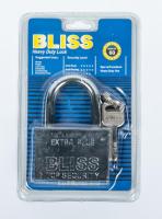 BLISS แม่กุญแจล็อค พร้อมลูกกุญแจ 3 ดอก สีเงิน 60B (W)