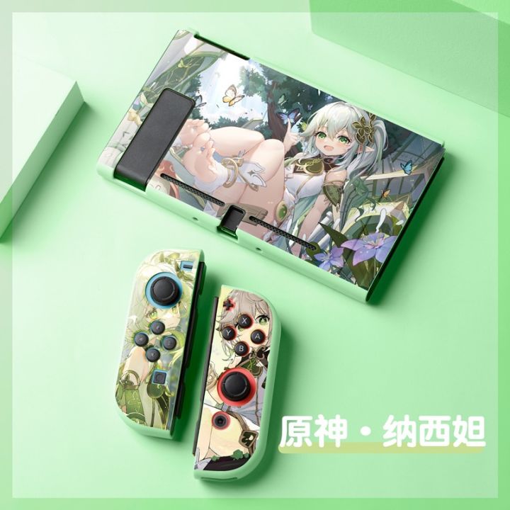 genshin-เคสนิ่มใส่ได้สำหรับ-nintendo-switch-เคส-v2-v1เคสรุ่น-frosted-แบบถอดได้