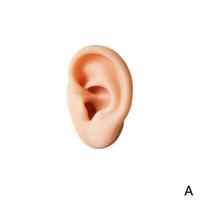 1pc Human Ear Model Artificial Soft Silicone Ears Models Hearing Earphones Display Taking Teaching Props Left/right