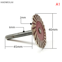 [HAOWEILAI] ชุดใบเลื่อยวงเดือนตัดเพชร6มม. แผ่นตัดพร้อมแมนเดรลสำหรับสว่านเจาะไม้เครื่องมือตัดหินโลหะ