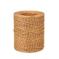 2pcs 1.0mm Light Brown Floral Bind Wire Wrap Twine Handmade Iron Wire Paper Rattan for Flower Bouquets (Length: 210M)