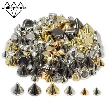 150 Sets Silver Mixed Shape Spikes And Studs Cone Croc Spikes Leather Kit  For Clothing Shoes Belts