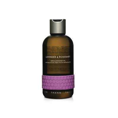 Lavender&amp;Rosemary Bath&amp;Massage Oil with Organic Avocado, Organic Inca Inchi and Rice Bran Oils 295ml.
