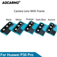 Aocarmo สติกเกอร์ฝาครอบกระจกพร้อมกรอบเลนส์กล้องถ่ายรูปหลัง Huawei P30 Pro อะไหล่