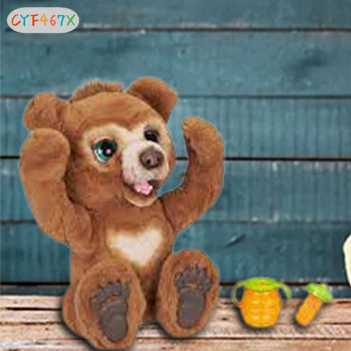 cyf-ของเล่นตุ๊กตาแบบโต้ตอบหมีที่อยากรู้อยากเห็นตุ๊กตาของขวัญวันเกิดยัดไส้น่ารักสำหรับเด็ก
