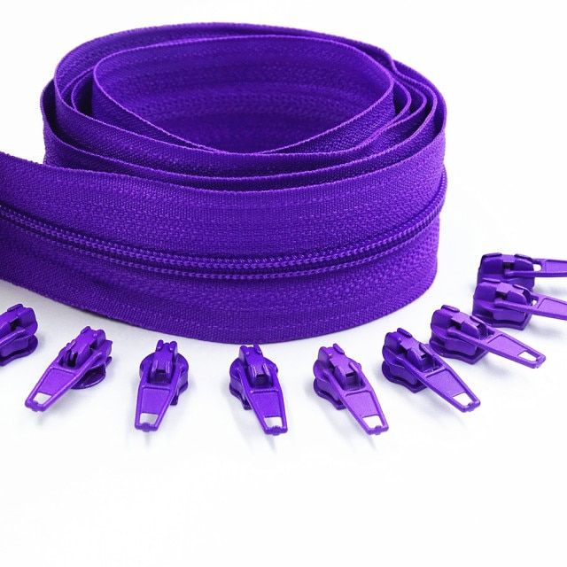 3 10 Meters (10.8 yard ) 20 Colors Nylon Coil Zippers with 20pcs Auto lock Zipper  Slider - Supplies for Tailor Sewing Crafts