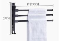 black space aluminum bathroom towel rack rotating rod towel rack ho towel bar movable pole wall mounted nail or nail free